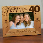 Happy Birthday Picture Frame - 40th
